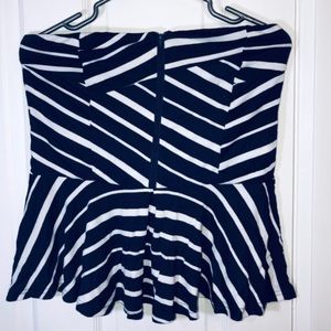 [LIKE NEW] Strapless Peplum Top